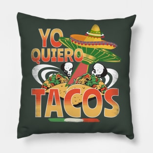 Yo Quiero Tacos - Cinco De Mayo Taco Lover Mexican American Pillow