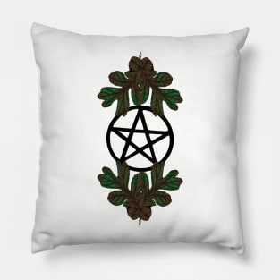 Pentagram oak acorn mushroom protection seal Pillow