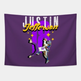 Justin Jefferson 18 - Minnesota Vikings Tapestry