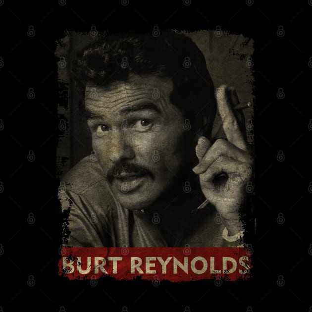 TEXTURE ART-Burt Reynolds - RETRO STYLE 2 by ZiziVintage