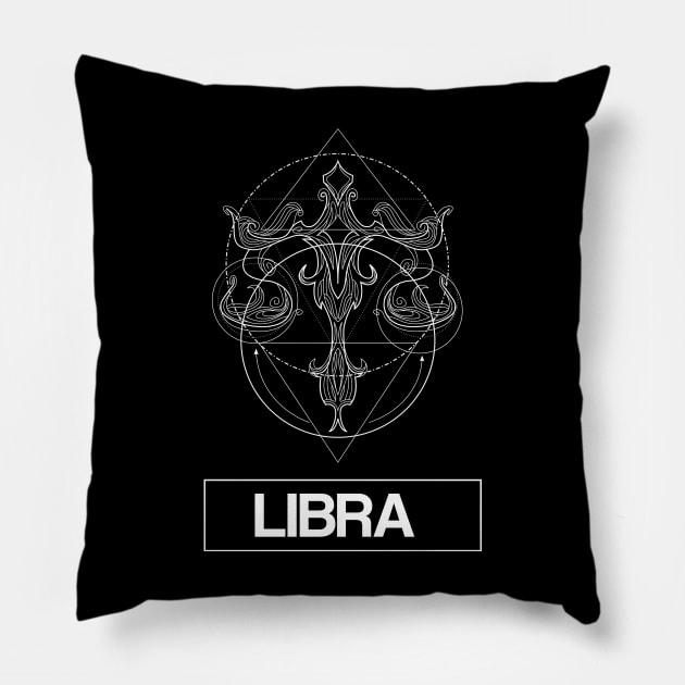 Libra Constellation Pillow by FungibleDesign