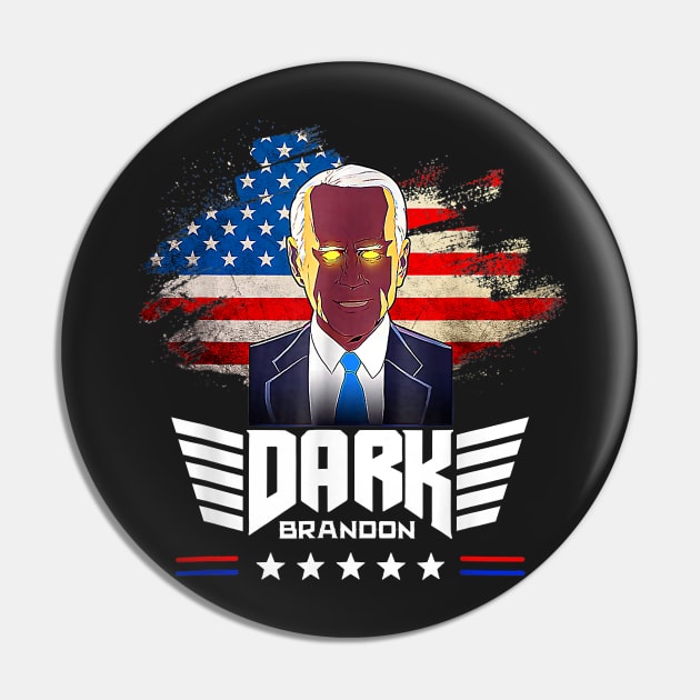 Dark Brandon funny Political America flag Pin by patelmillie51