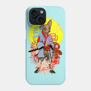 chihuahua warrior hold a katana sword Phone Case