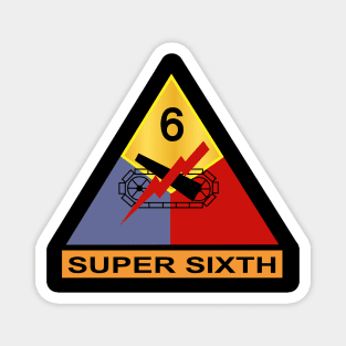 6th Armored Division - Super Sixth wo Txt Magnet