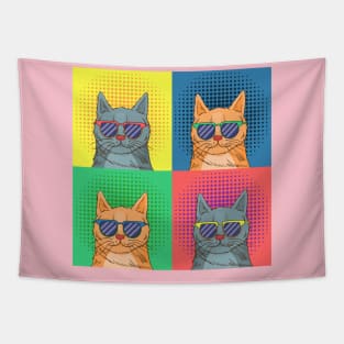 Cat Pop Art Tapestry