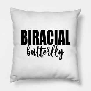 Biracial Butterfly (Black) Pillow