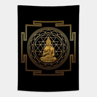 Gold Buddha Yantra Tapestry