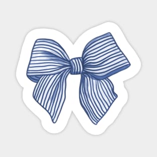 Coquette Navy Blue Bow Magnet