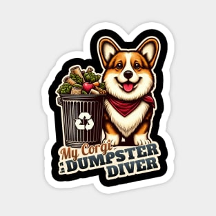 Corgi Dumpster diver Magnet