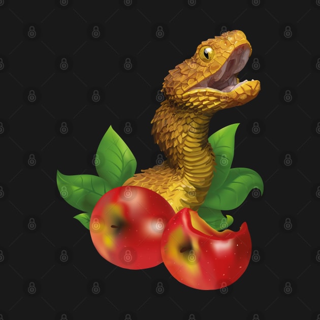 Snake with apples by obscurite