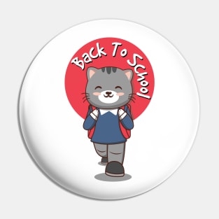 Back To School Cat Pin