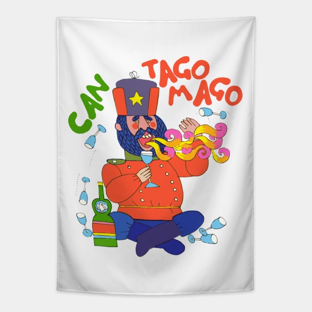 Can Tago Mago --- Psychedelic Fan Artwork Tapestry by unknown_pleasures