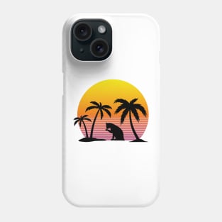 Cat on the beach Phone Case