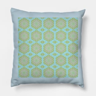 Green and BlueTile pattern Pillow