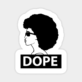 Dope Black Woman Afro Queen Magnet