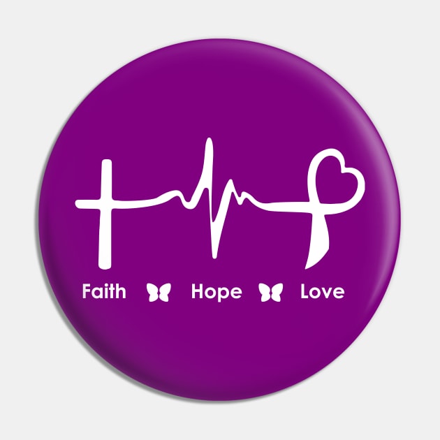 Faith Hope Love Lupus Awareness Pin by KanaZone