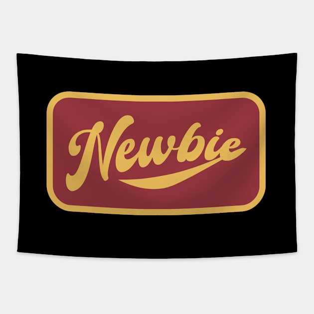 Newbie Gamer Minimal Logo Vintage Tapestry by Mandegraph