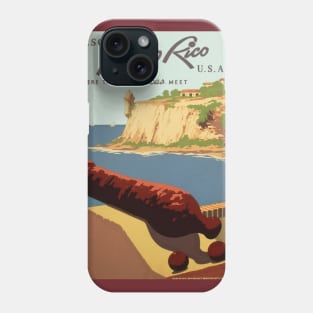 Vintage Travel Poster, Discover Puerto Rico! Phone Case