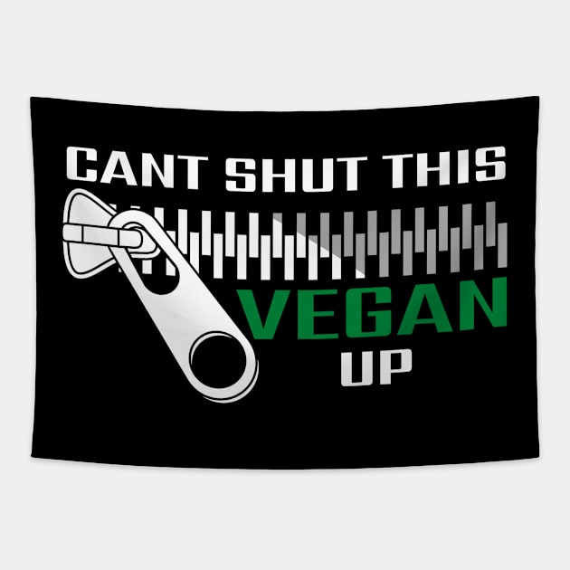 Funny Vegan Zipper Voice For Animals Tapestry by VEN Apparel