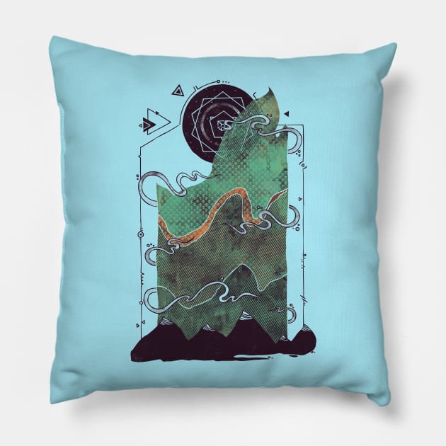 northern nightsky Pillow by againstbound