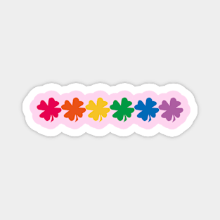 Rainbow Clover Magnet