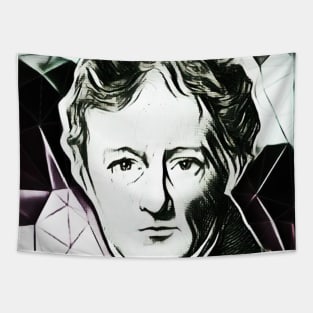 Charles Lamb Black and white Portrait | Charles Lamb Artwork 3 Tapestry