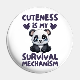 cuteness is my survival mechanism cute funny panda Pin