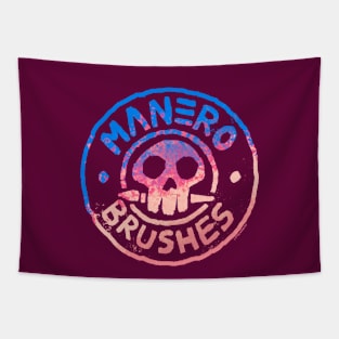 Manero Brushes Neon Logo - Sunset Tapestry