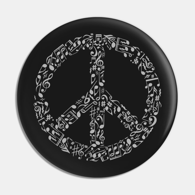 Music for Peace Pin by hbwdesigns