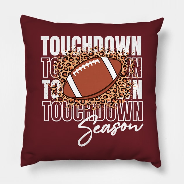 Touchdown Seoson American Football Pillow by Illustradise