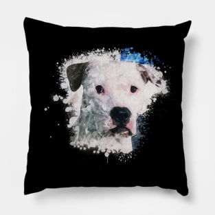 Pit bull watercolor Pillow