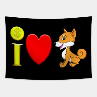 I Heart Shiba Inu Tapestry