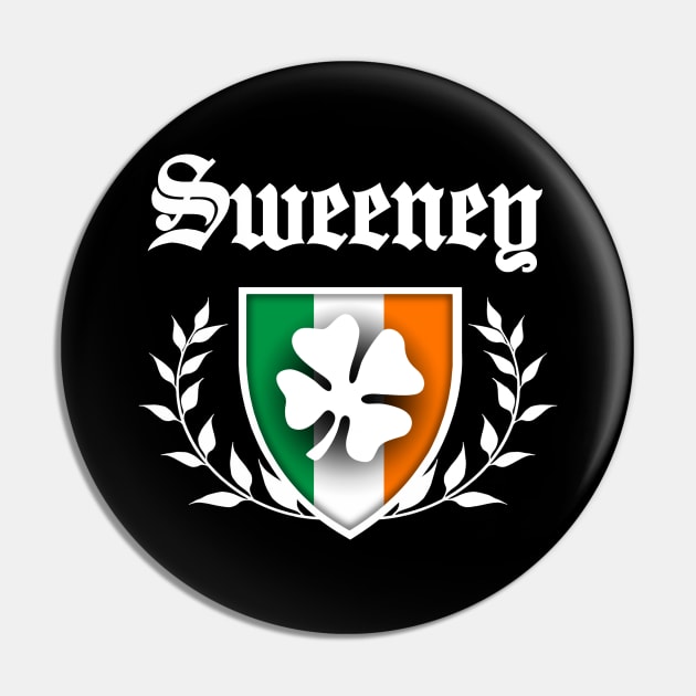 Sweeney Shamrock Crest Pin by robotface