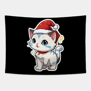 Cat Christmas Tapestry