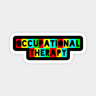 Colorful Occupational Therapy Text Design Magnet