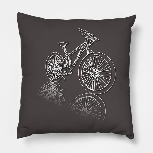 Reflejo de la Bicicleta Pillow by vintagejoa