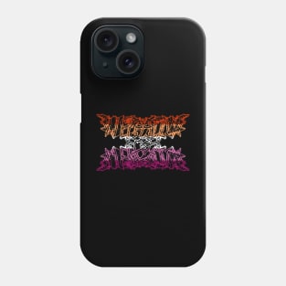 Negative Øhio Logo - Brutal Lesbian Pride Phone Case