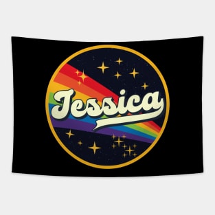 Jessica // Rainbow In Space Vintage Style Tapestry