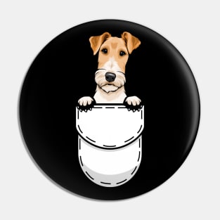 Funny Fox Terrier Pocket Dog Pin