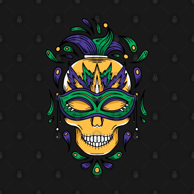 Mardi Gras Skull by BurunduXX-Factory