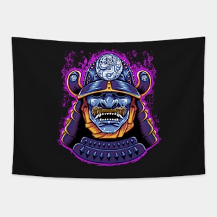 Blue Dragon Samurai Tapestry