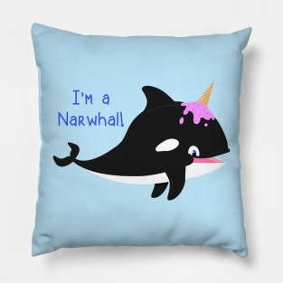 Narwhal Whale Pillow