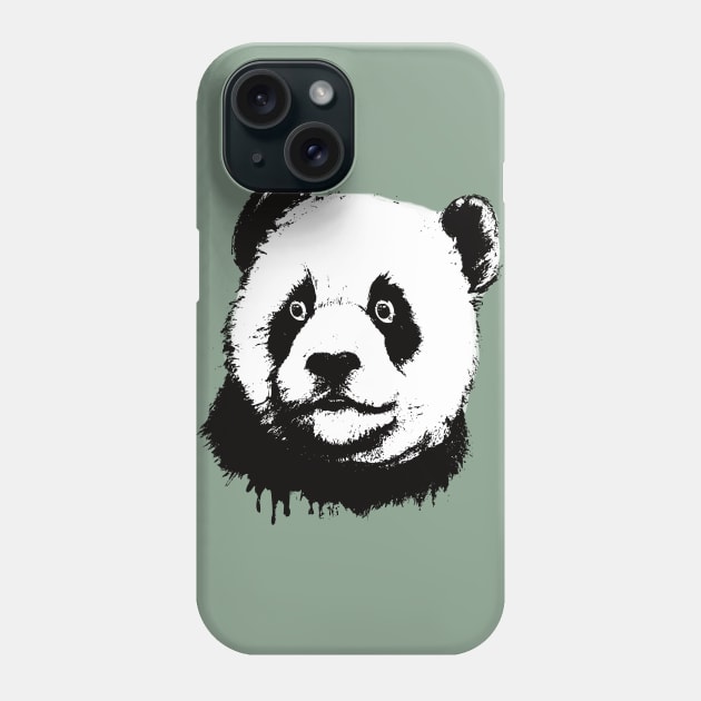 Panda Bear Drip Painting Phone Case by FlippinTurtles