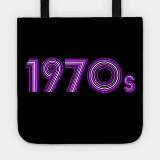 1970s Vintage Purple Disco Font Tote