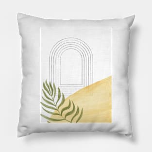 Botanical mid-century arch Pillow