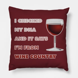 Funny Wine Country Vino Lover DNA Genetics Pillow