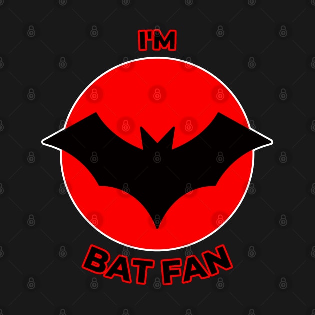 Bat Fan (Red and Black) by Daily Detour