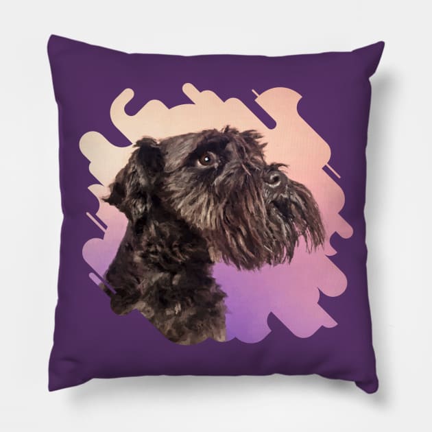 Miniature Schnauzer Pillow by Nartissima