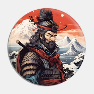 Ukiyo-e samurai Japan Pin