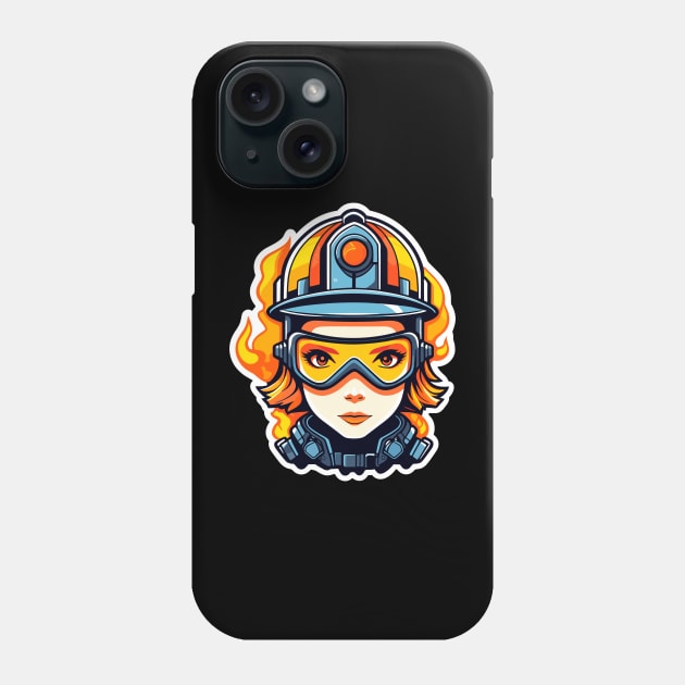 Firefighter Illustration Phone Case by FluffigerSchuh